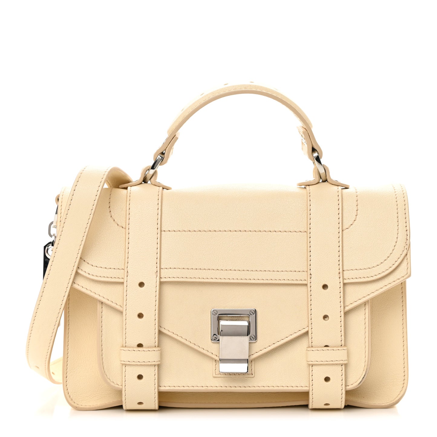 Lambskin Tiny PS1 Satchel Beige