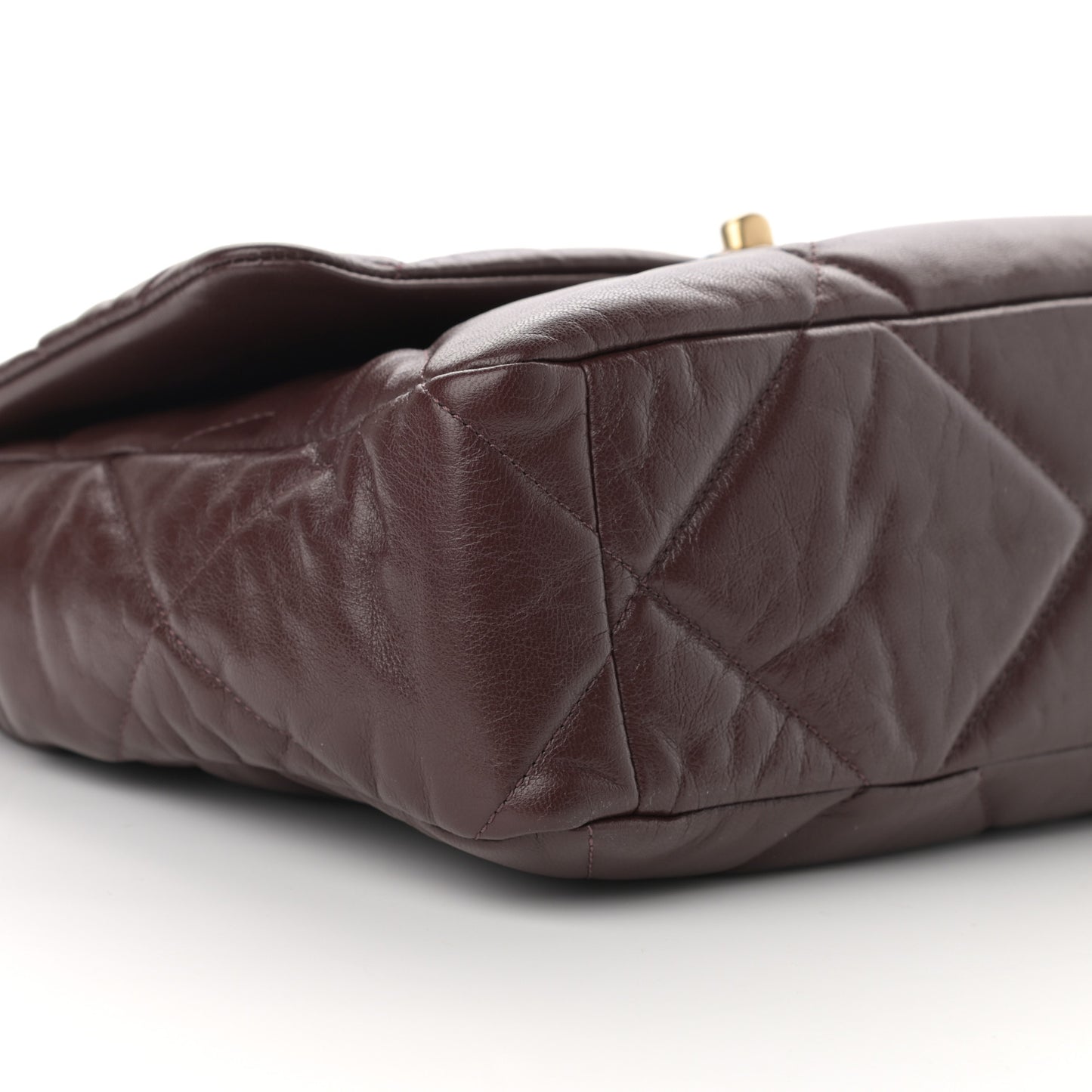 Lambskin Quilted Large Chanel 19 Flap Dark Brown