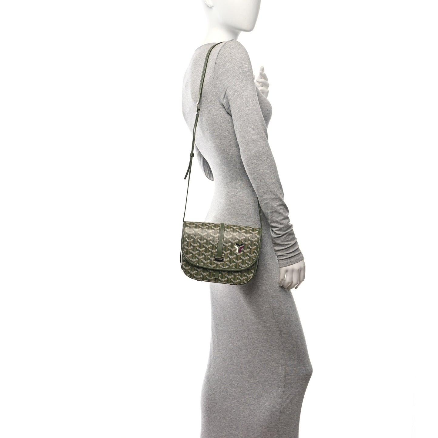 Goyardine Belvedere PM Messenger Bag Kaki