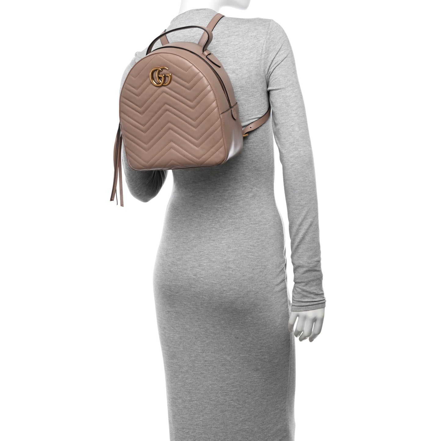 Calfskin Matelasse GG Marmont Backpack Porcelain Rose