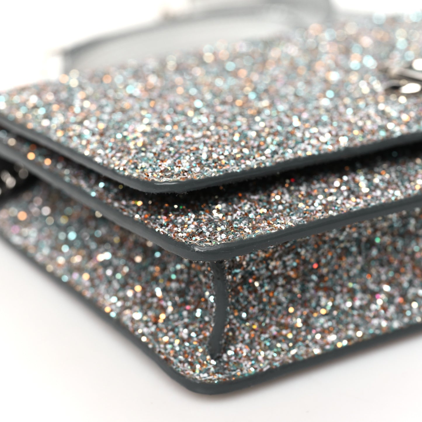 Glitter Palace Wallet On Chain Silver Multicolor