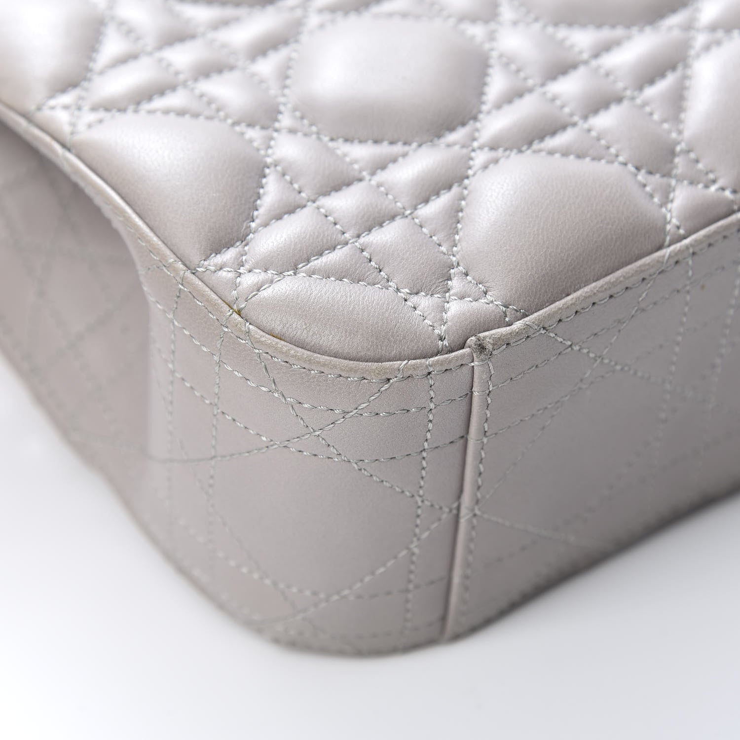 Christian Dior Lambskin Cannage Medium Miss Dior Flap Grey 12 of 18