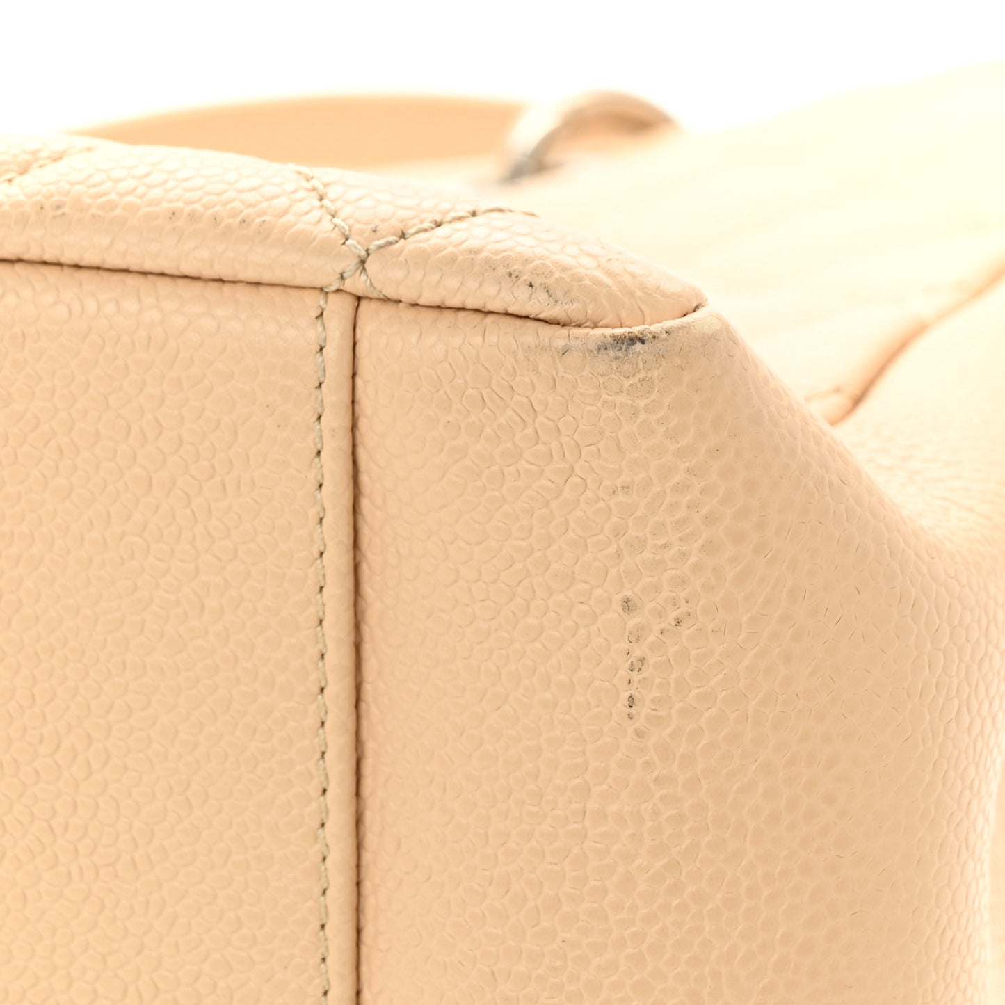 Caviar Quilted Grand Shopping Tote GST Beige Clair