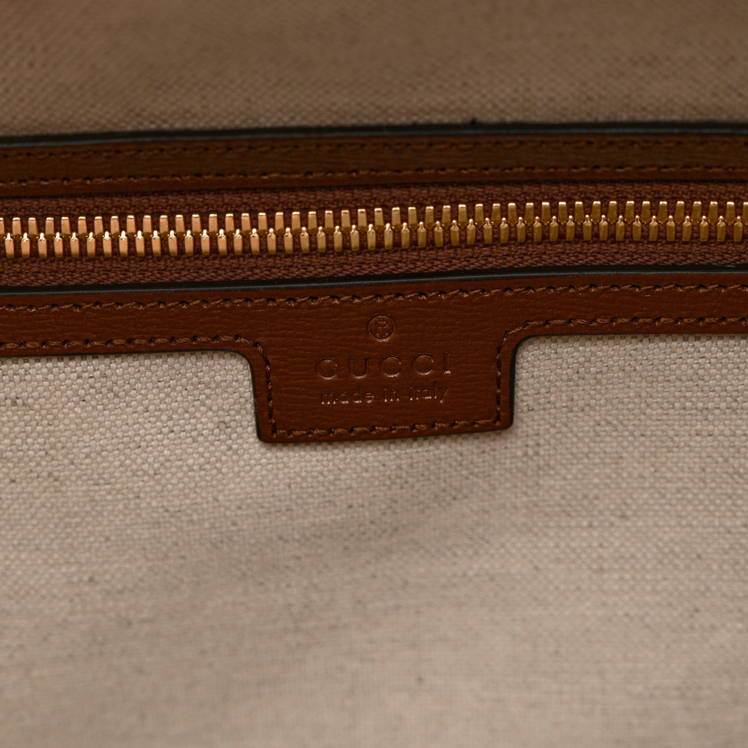 Gucci GG Supreme Monogram Azalea Calfskin Retro Interlocking G Duffle Bag Beige Ebony Brown Sugar 6 of 8