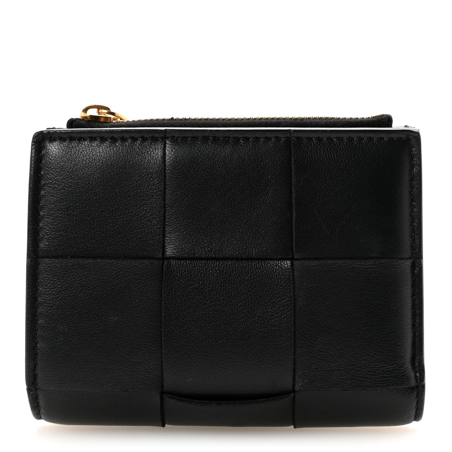 Bottega Veneta Nappa Maxi Intrecciato Small Bi-Fold Zip Wallet