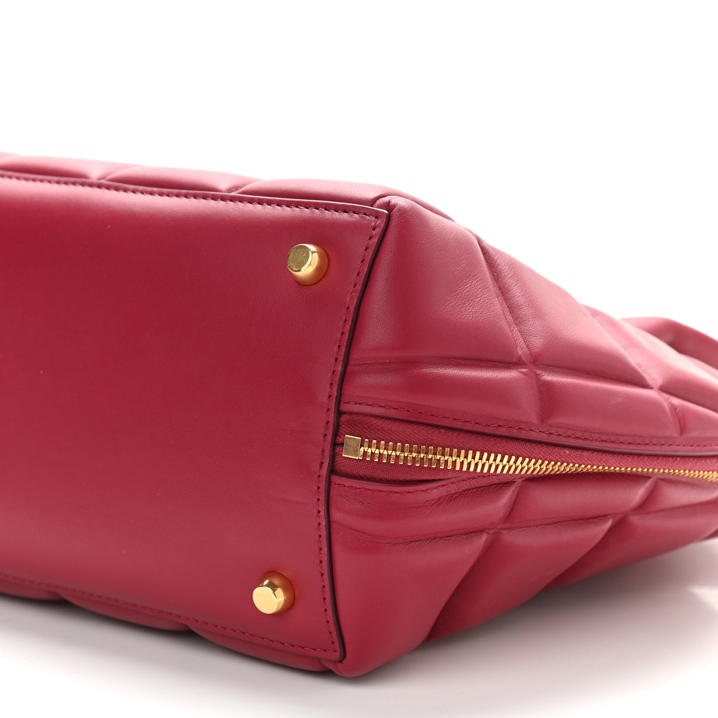 Butter Calfskin Padded Swoop Amaranto