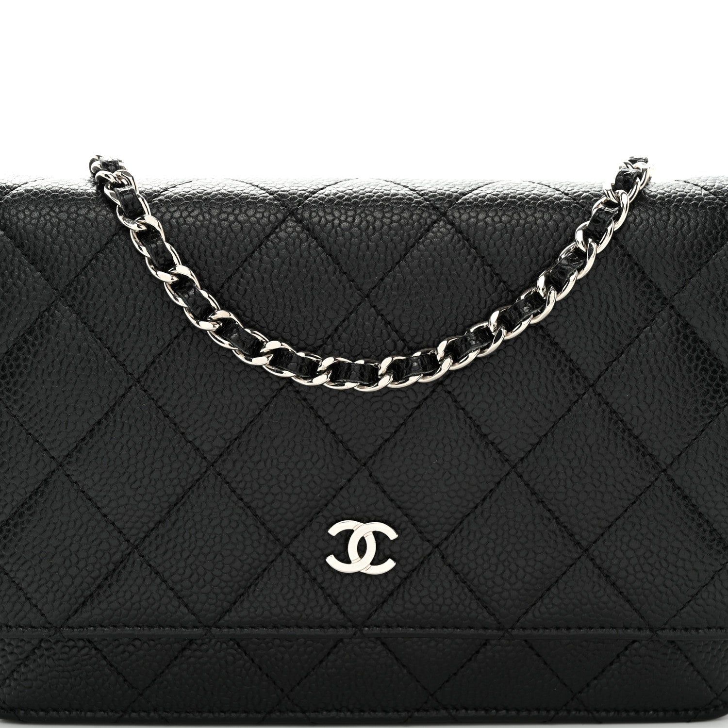 Chanel Caviar Quilted Wallet on Chain WOC Black 10 of 13