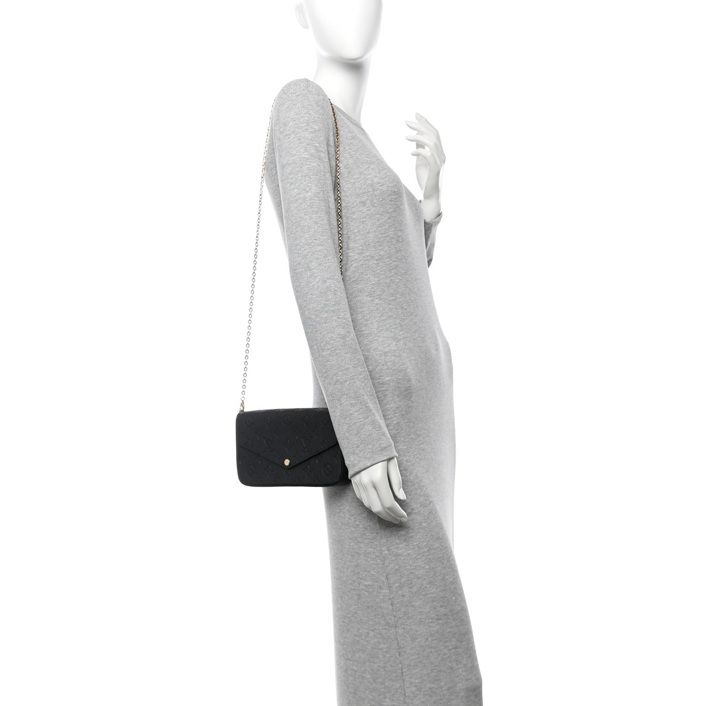 Empreinte Pochette Felicie Chain Wallet Black