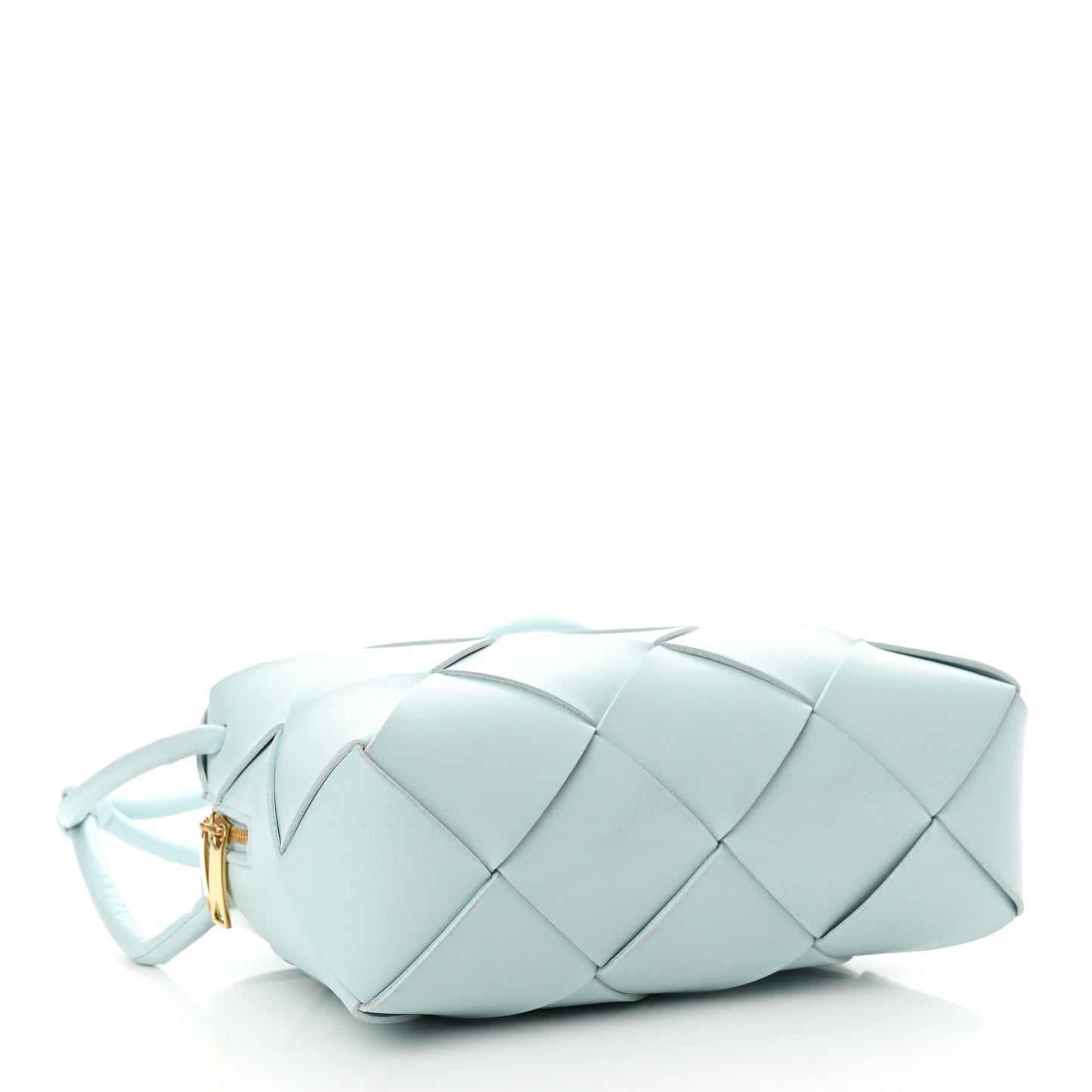 Lambskin Maxi Intrecciato Small Cassette Camera Bag Teal Washed