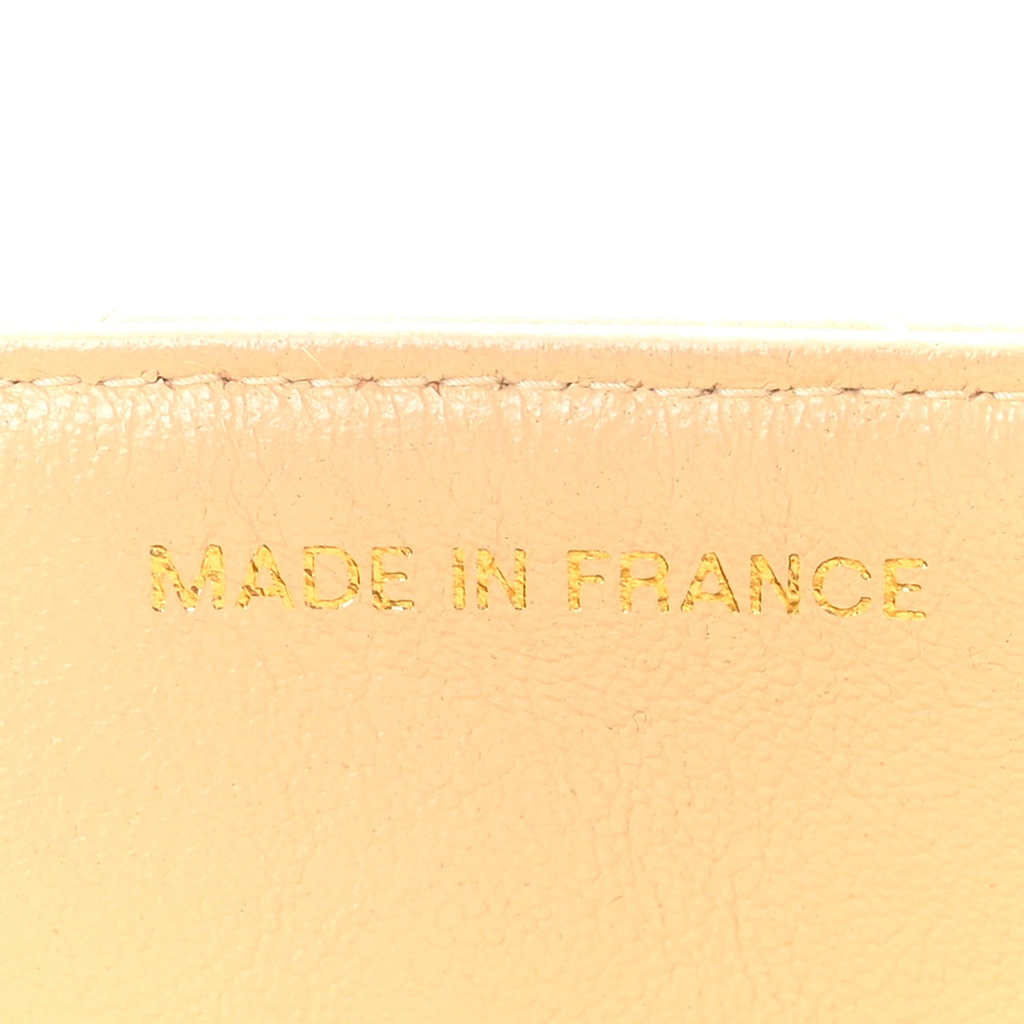 Lambskin Quilted Medium Single Flap Beige