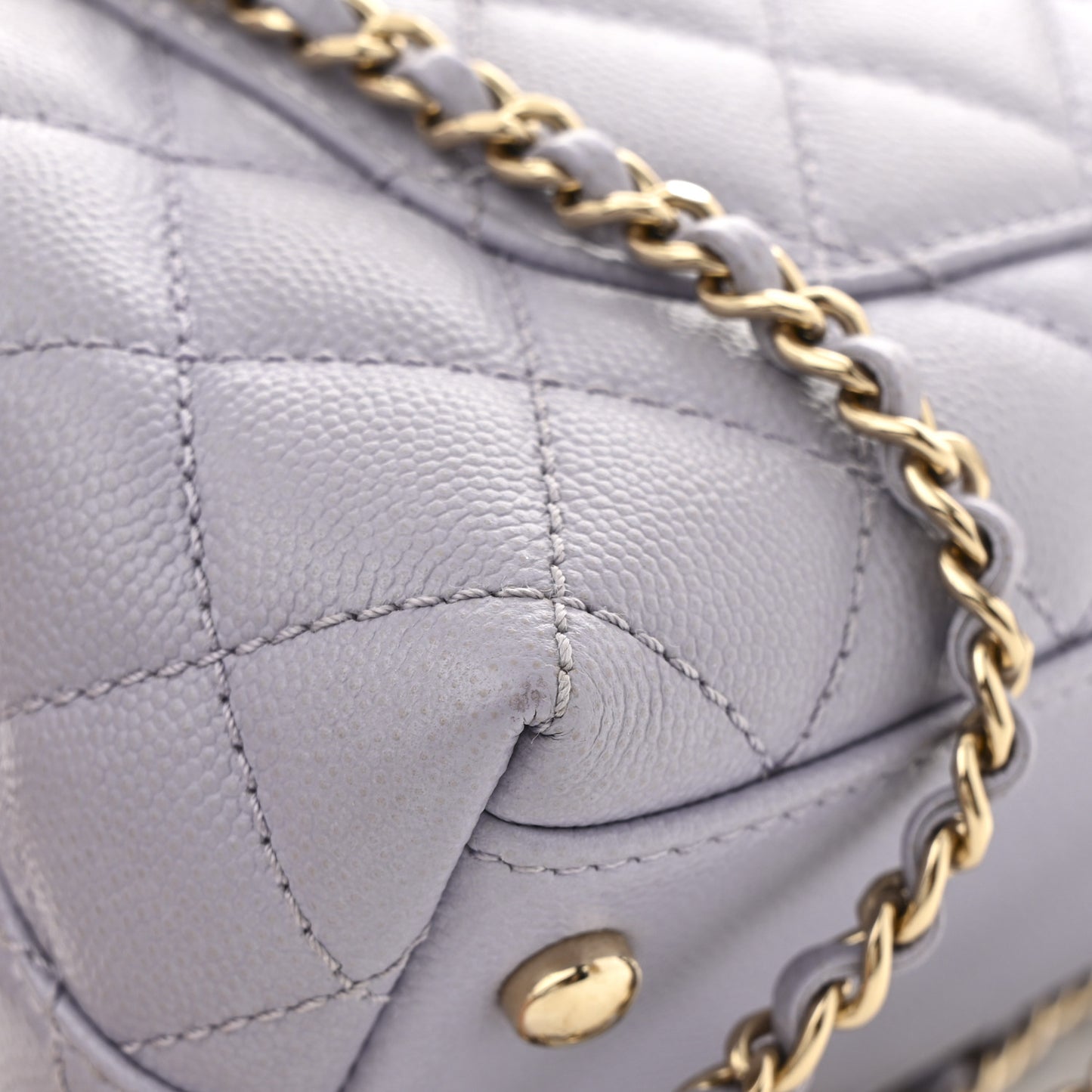 Caviar Quilted Extra Mini Coco Handle Flap Light Purple