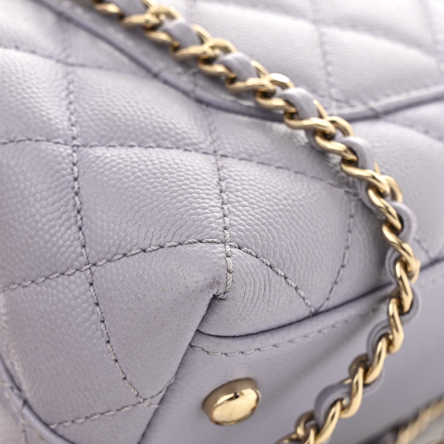 Chanel Caviar Quilted Extra Mini Coco Handle Flap Light Purple 11 of 12