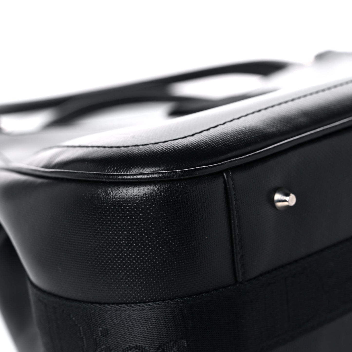 Coated Canvas Crystal Hardcore Shoulder Bag Black