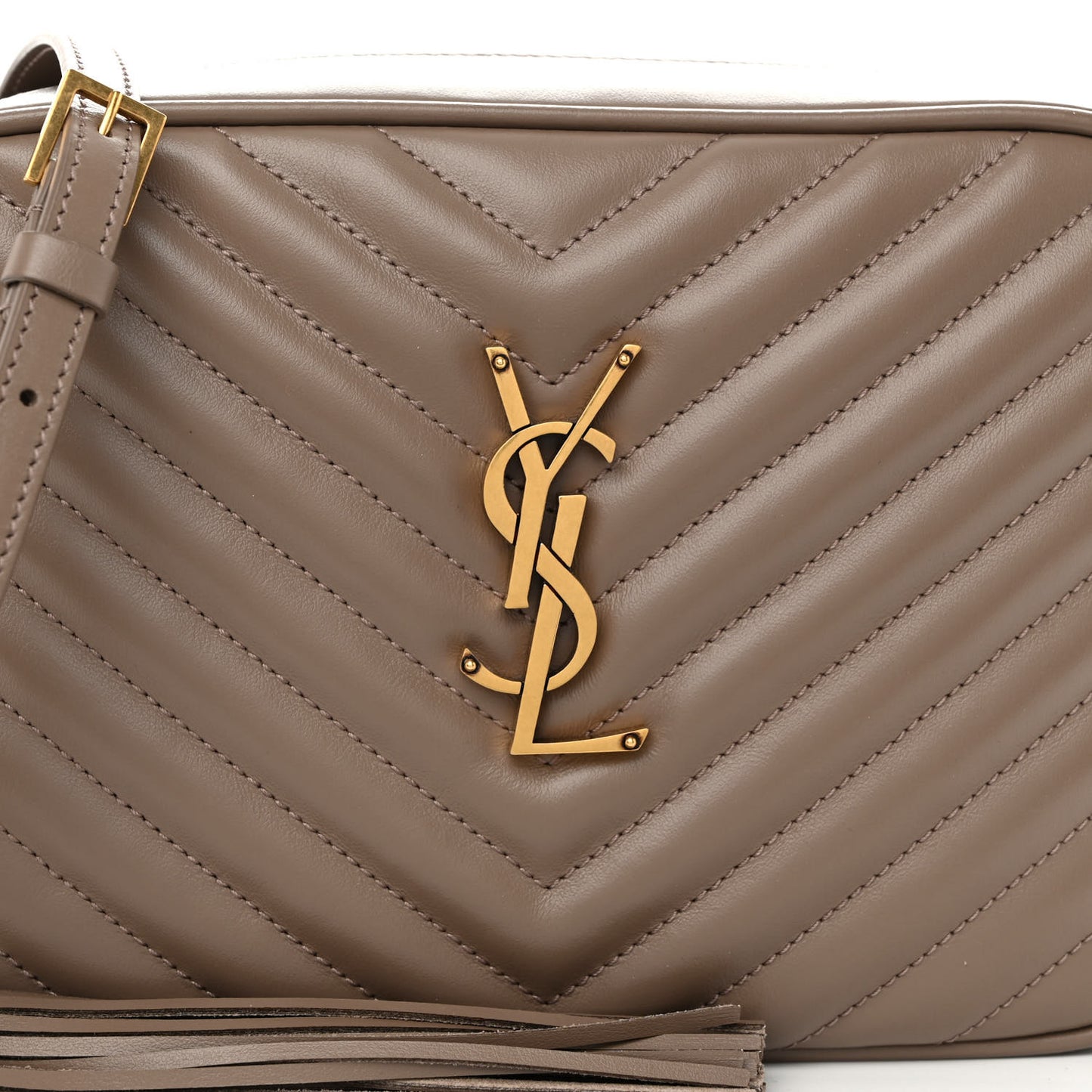 Calfskin Matelasse Monogram Lou Camera Bag Taupe