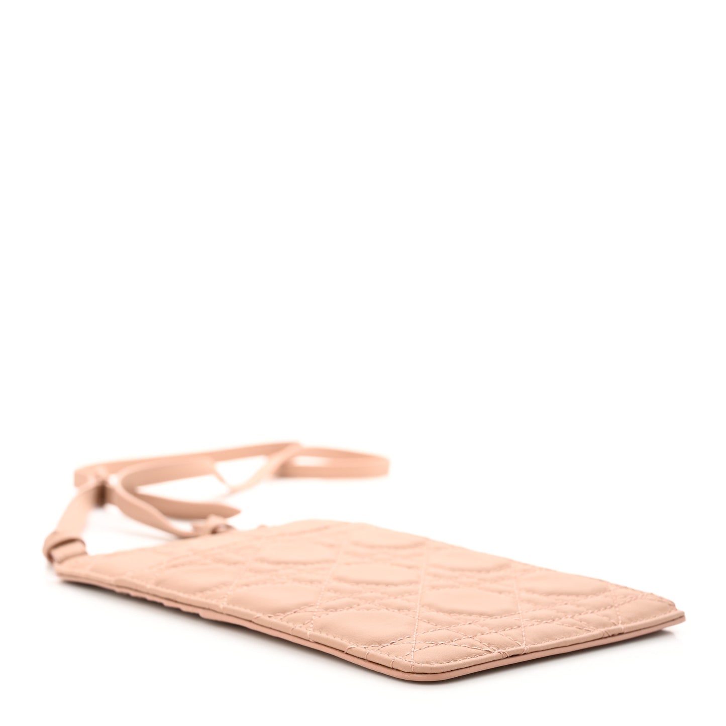 Ultra Matte Calfskin Lady Dior Long Wallet With Strap Beige