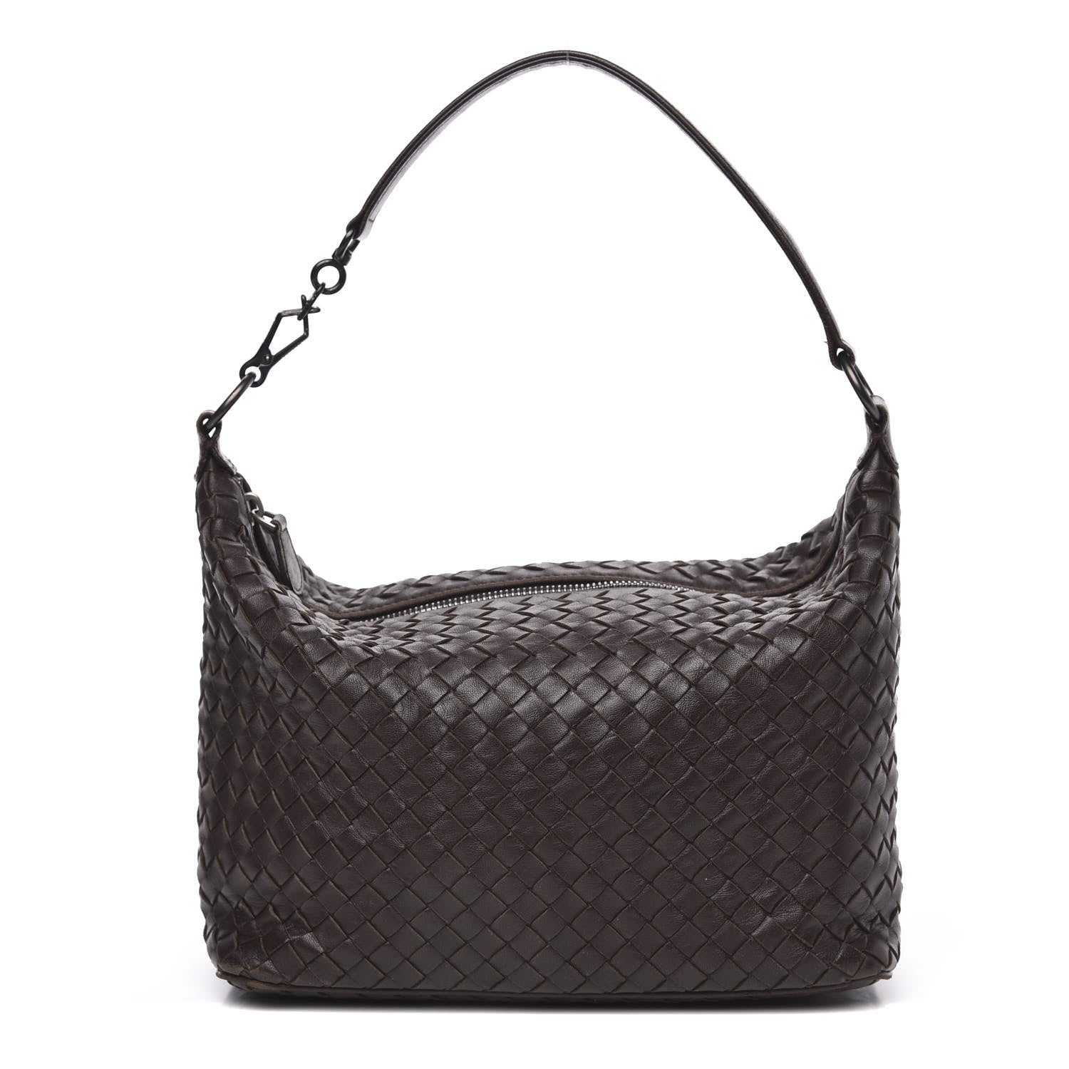 Bottega Veneta Nappa Intrecciato Small Shoulder Bag Ebano 644553