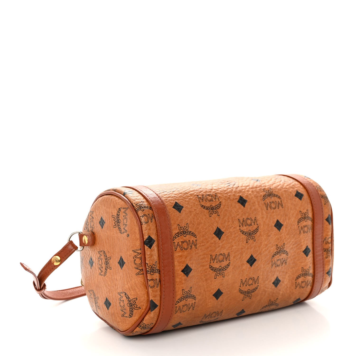 MCM Visetos Barrel Bag Cognac 4 of 10