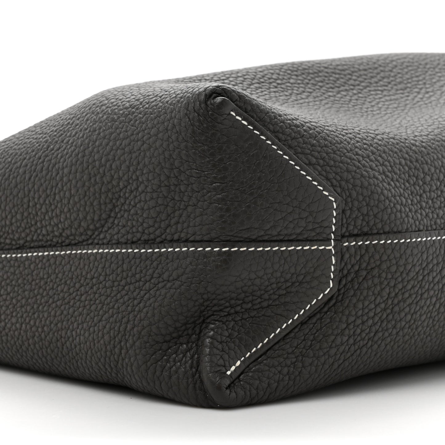 Taurillon Clemence Double Sens 36 Reversible Tote Graphite Bleu Electrique