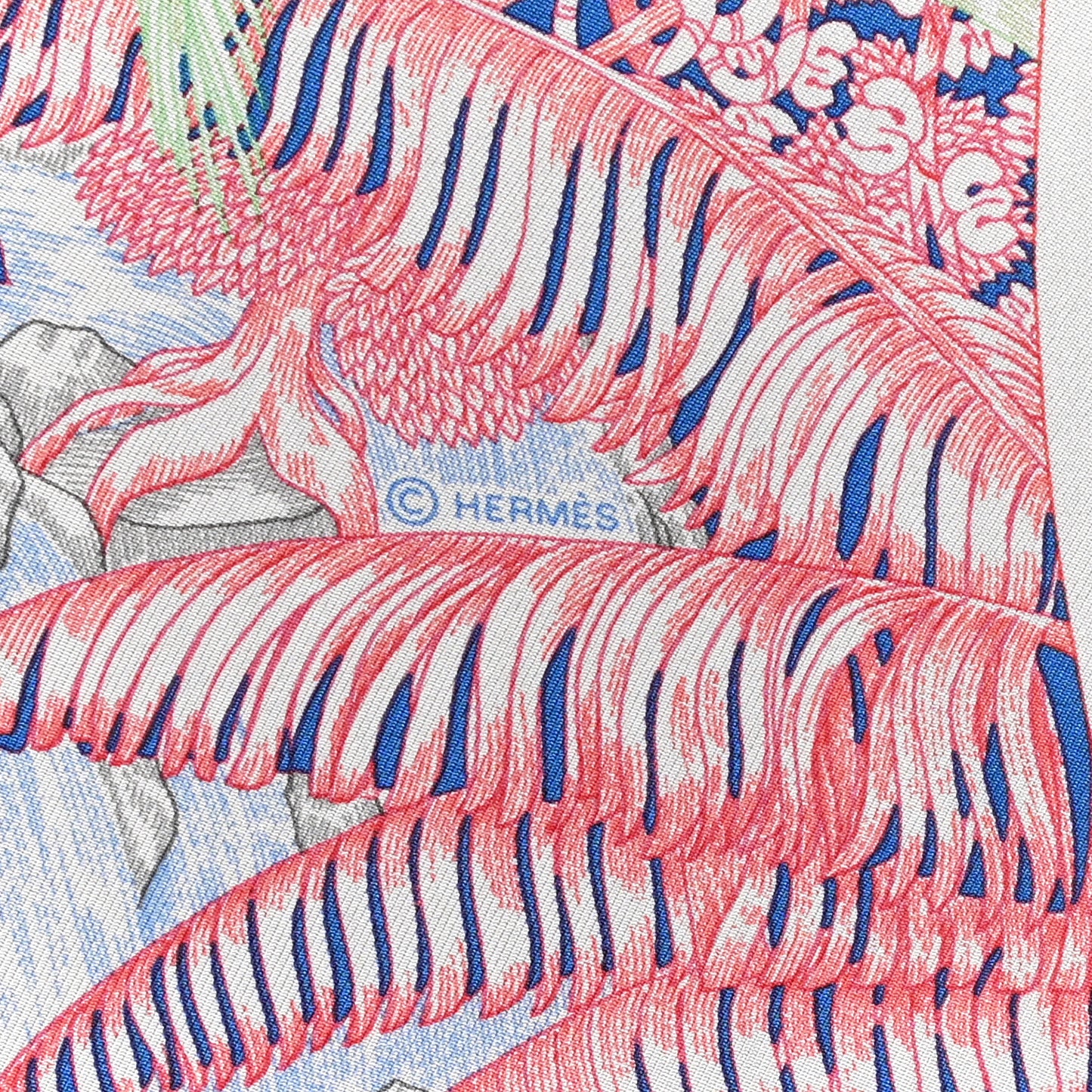 Silk Faubourg Tropical Scarf 90 Pierre Rose Multicolor