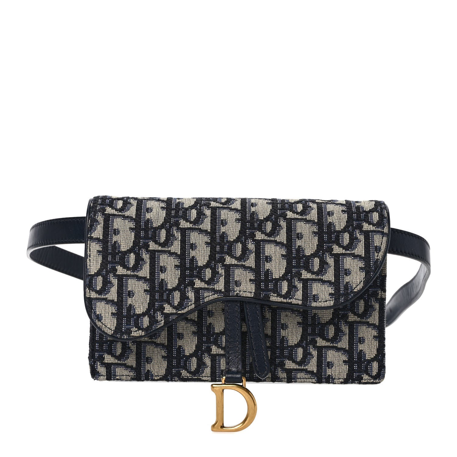 Christian Dior Oblique Saddle Belt Bag Blue 1 of 9