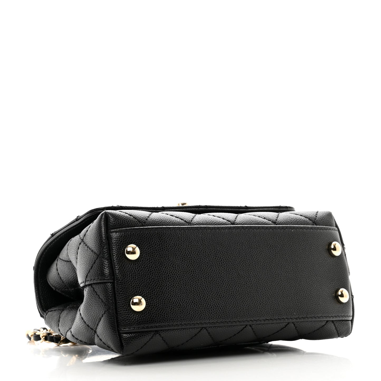 Caviar Quilted Extra Mini Coco Handle Flap Black