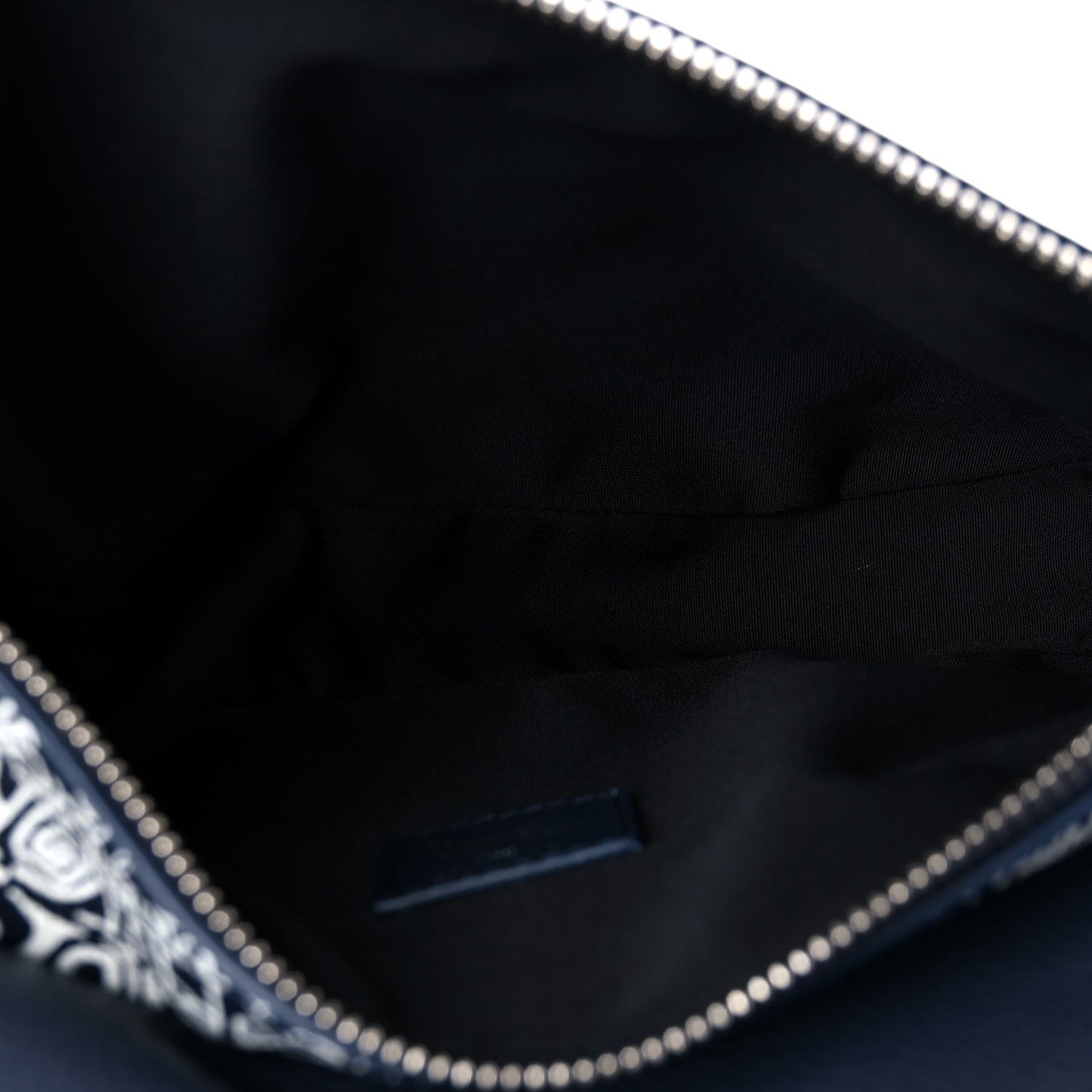 X SHAWN STUSSY Grained Calfskin Printed Mens Saddle Bag Navy Blue