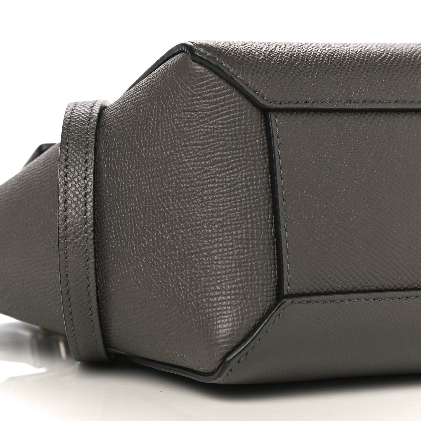 Grained Calfskin Nano Belt Bag Grey
