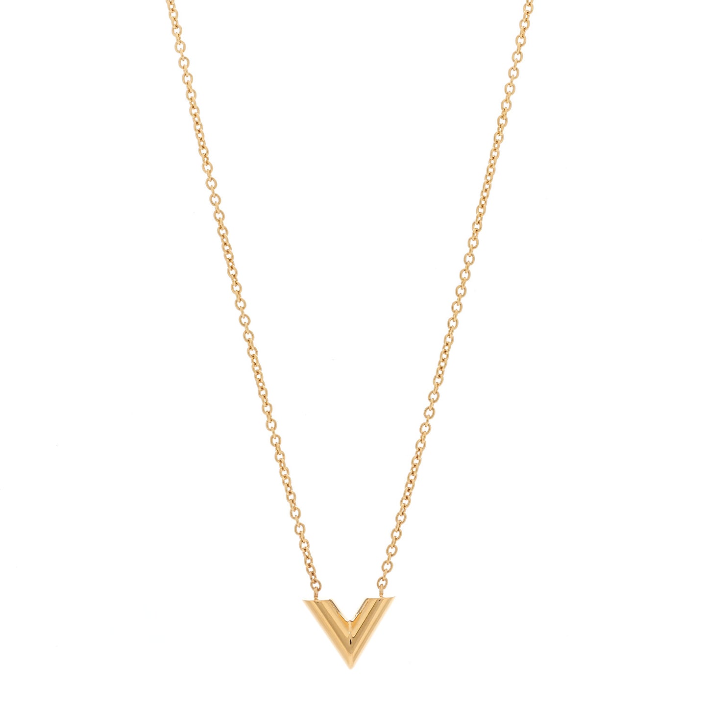 Brass Essential V Necklace Gold