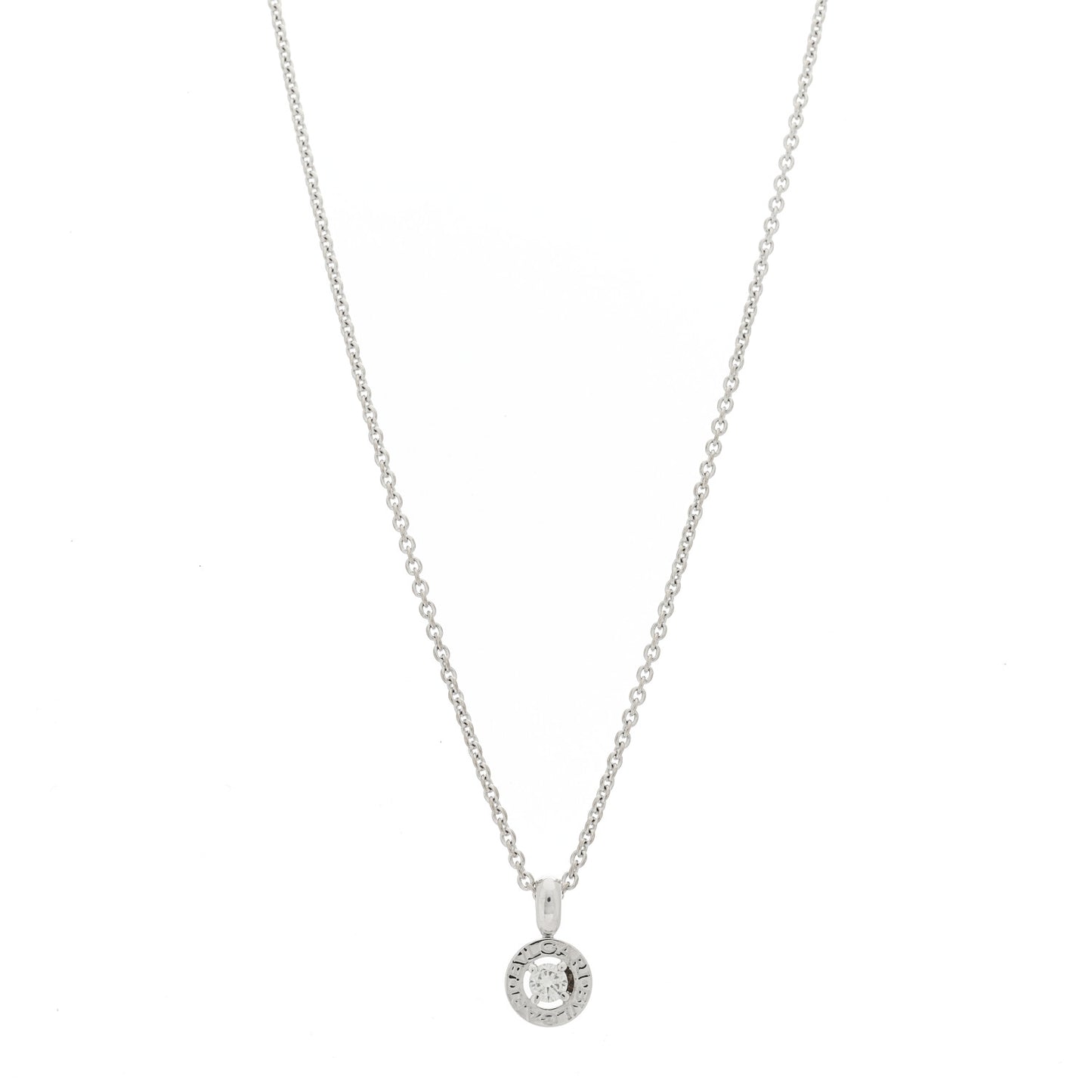18K White Gold Diamond .23ct BVLGARI BVLGARI Pendant Necklace