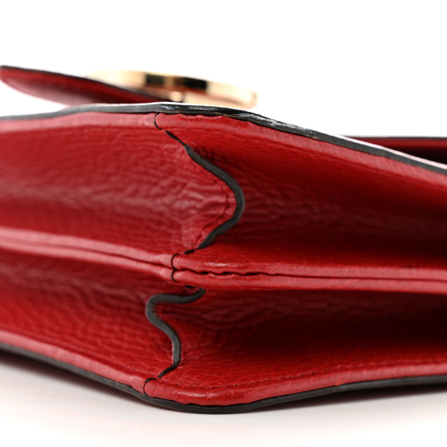 Dollar Calfskin Small Interlocking G Shoulder Bag Red