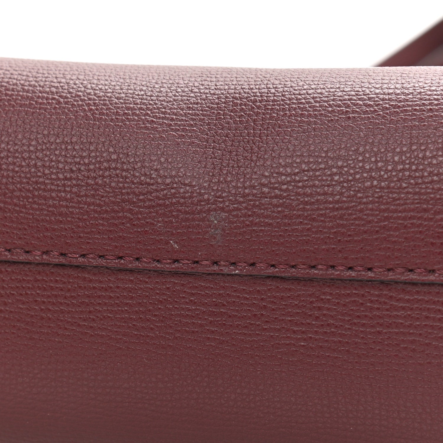 Burberry Calfskin Crest Embossed Small Tote Burgundy 10 of 10