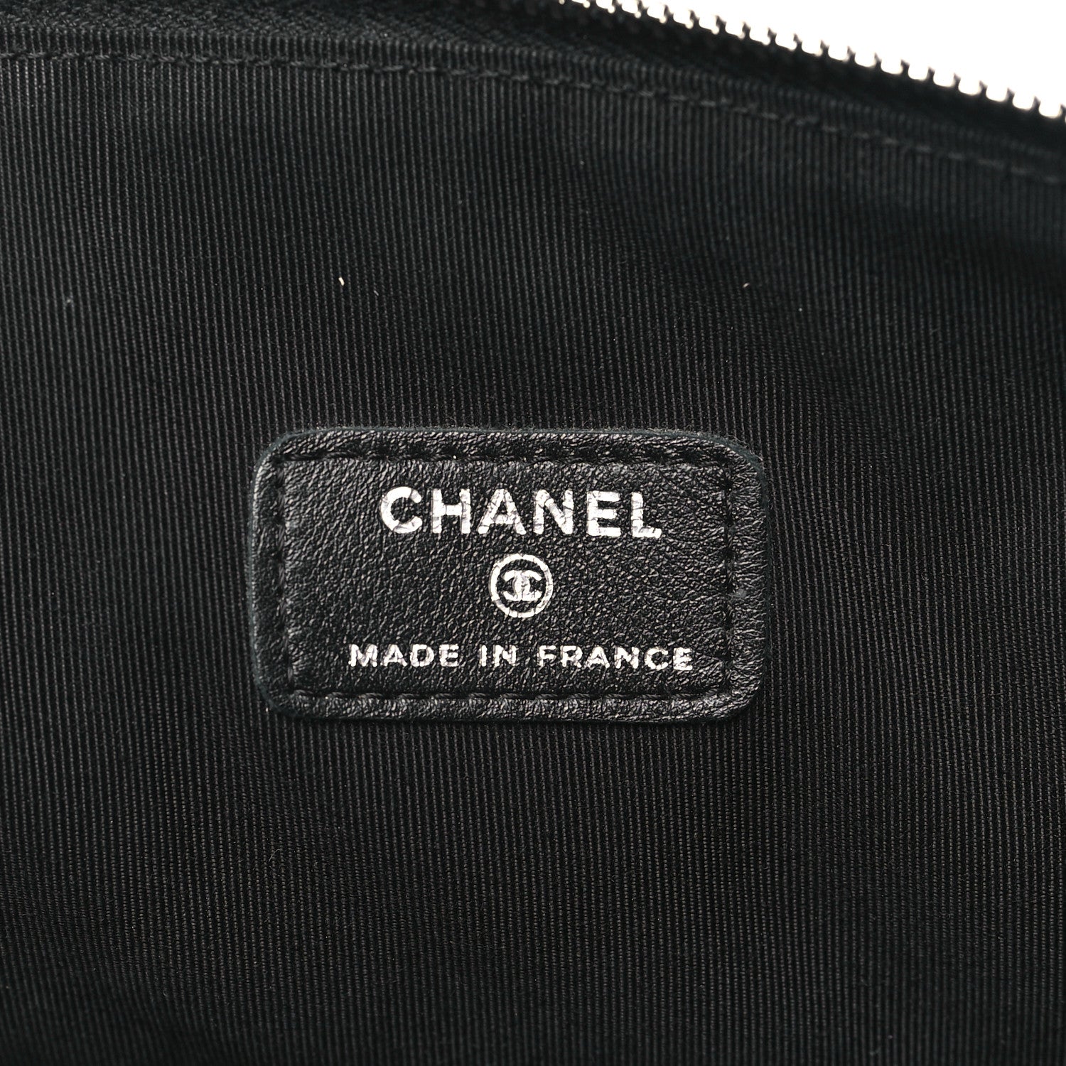 Chanel Lambskin Quilted Cosmetic Case Black 6 of 10