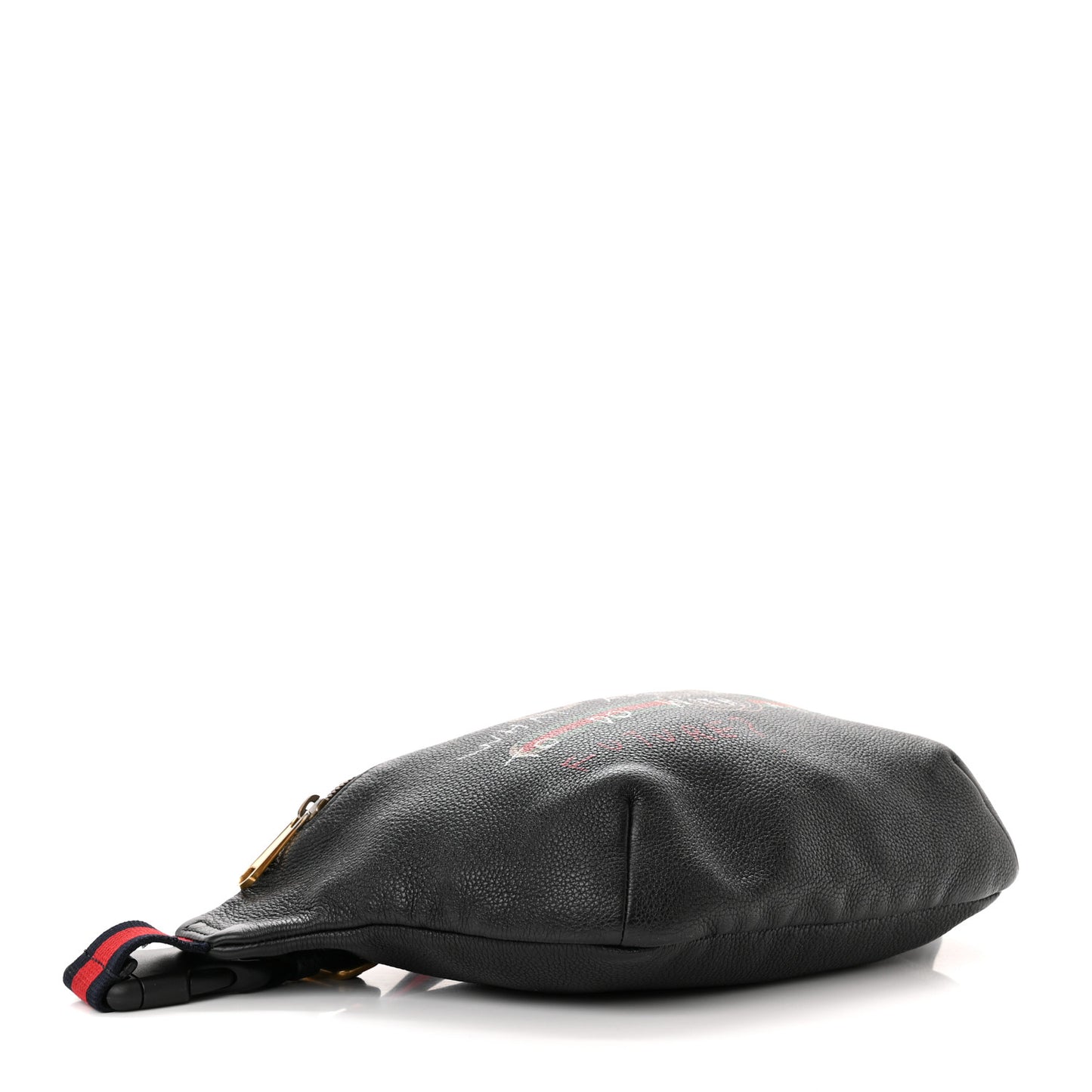 Grained Calfskin Coco Capitan Logo Belt Bag Black