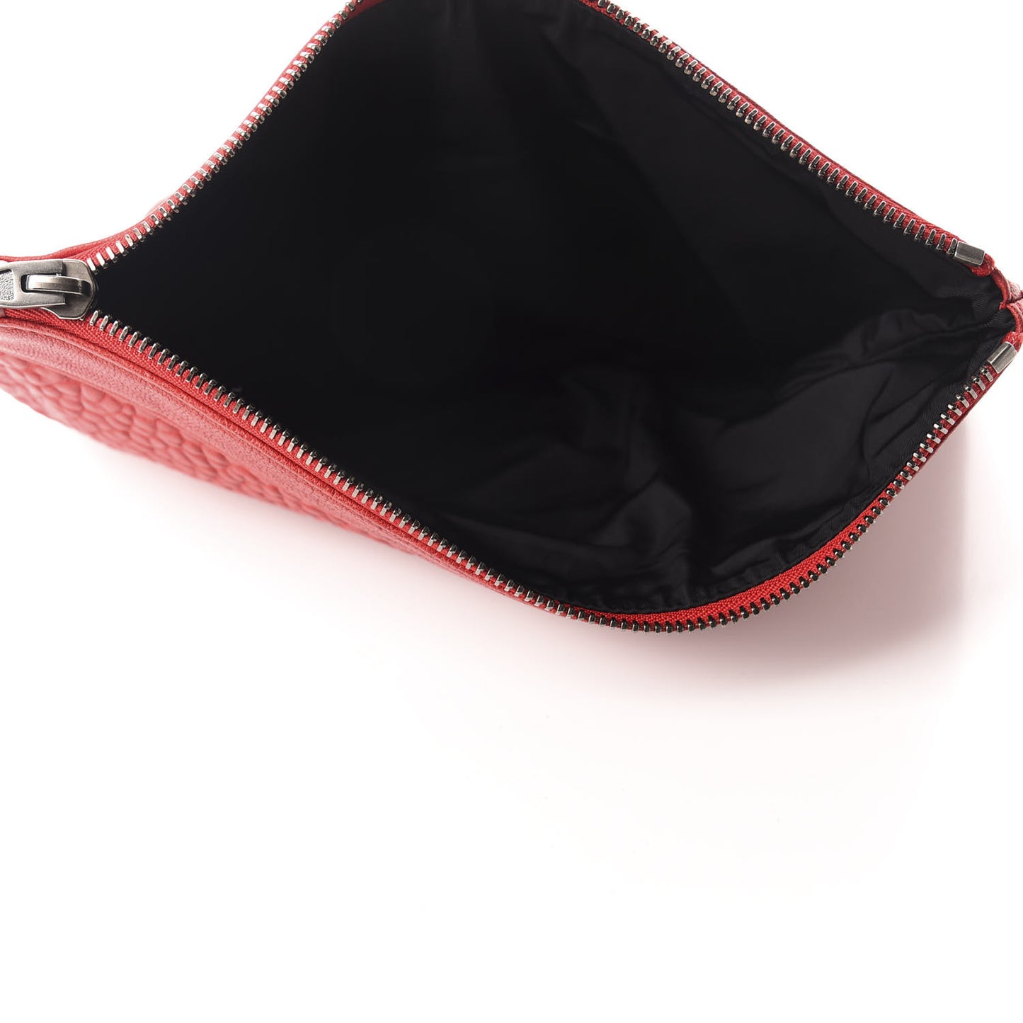 Textured Lambskin Dumbo Fold Over Clutch Cayenne