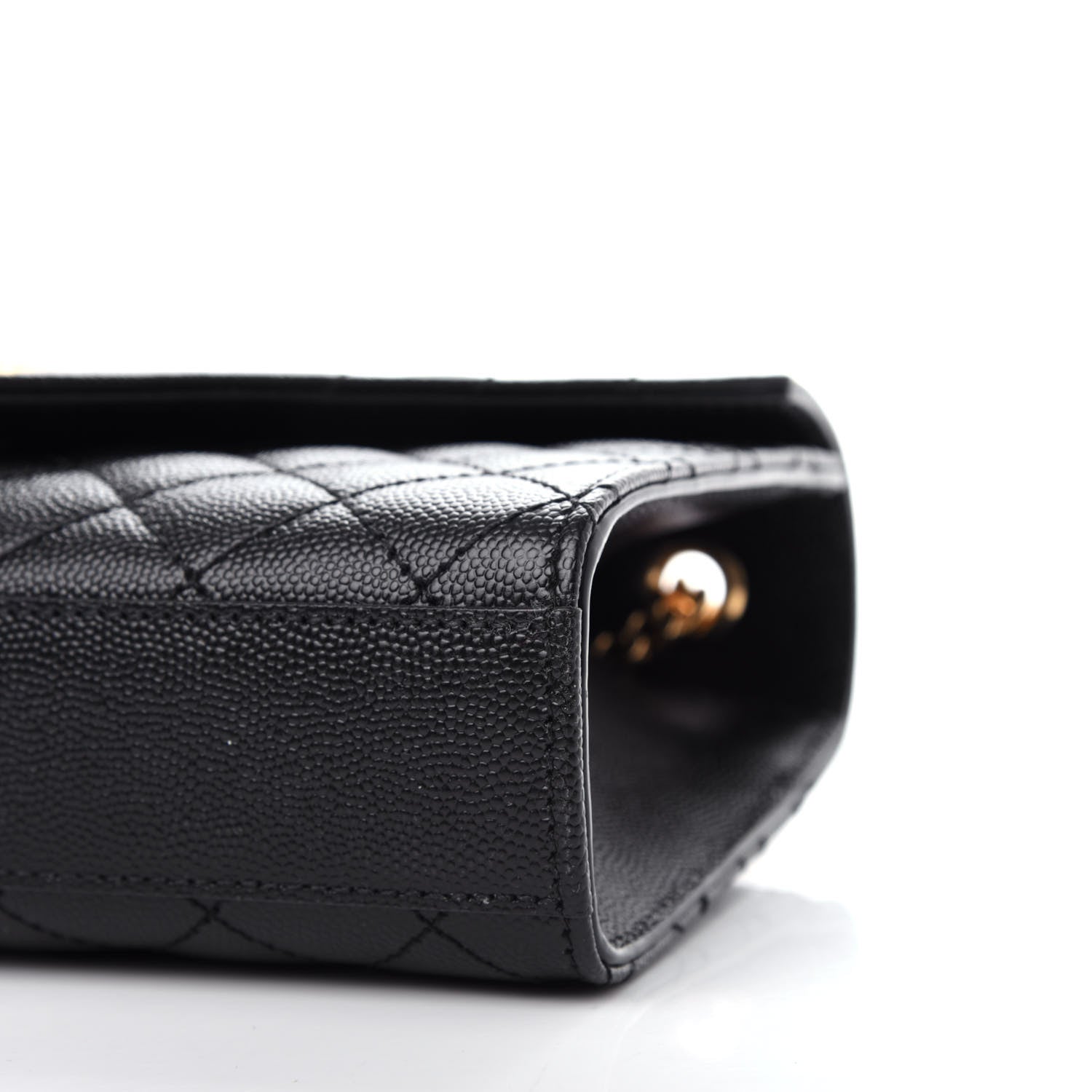 Saint Laurent Grain De Poudre Textured Mixed Matelasse Triquilt Small Monogram Satchel Black 9 of 10