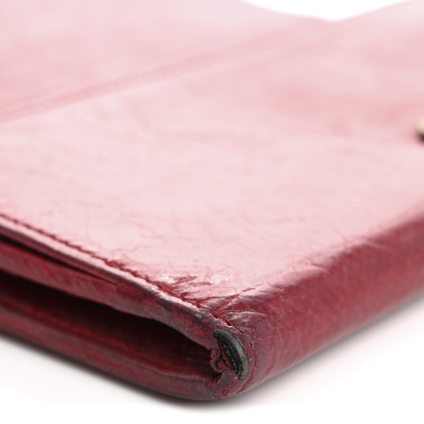 Agneau Gold Hardware Continental Zip Around Wallet Rose Thulian