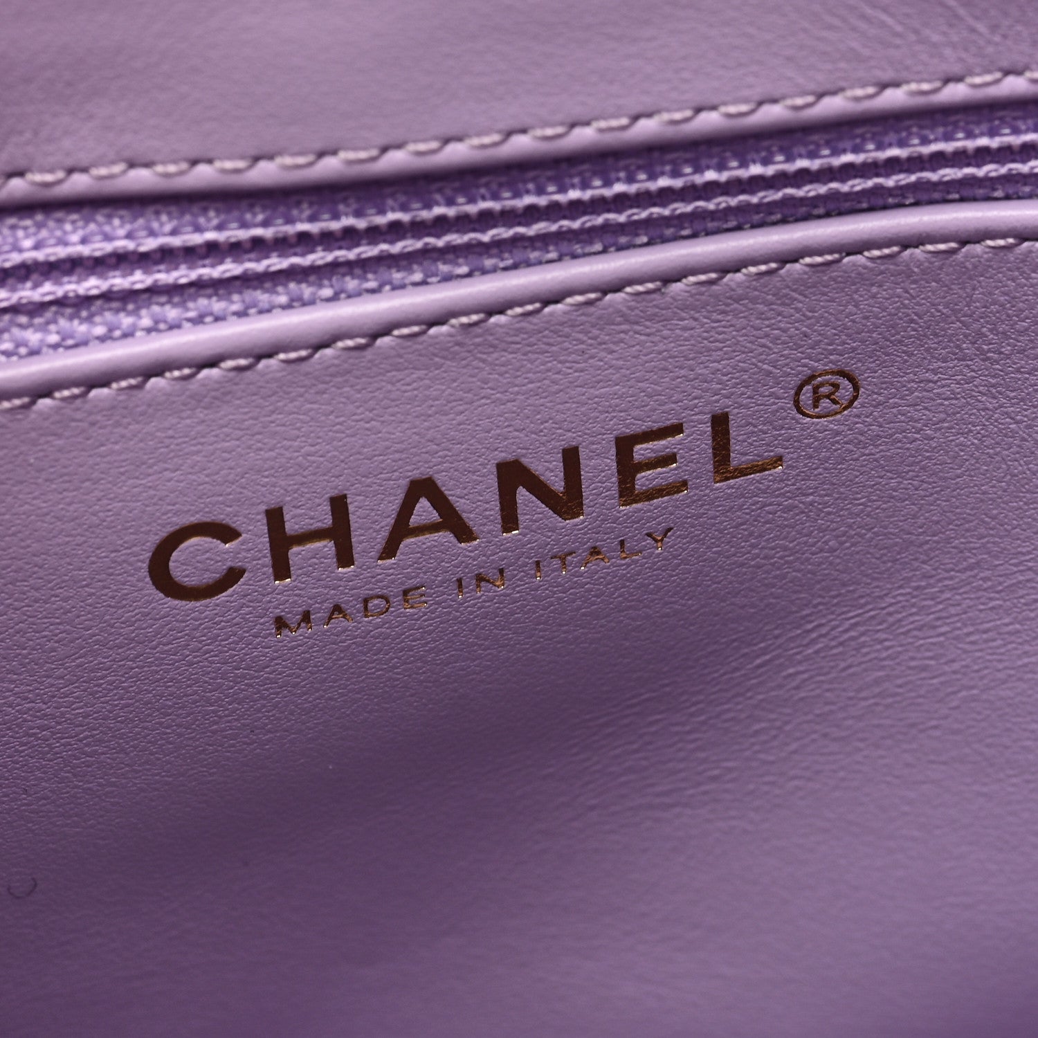 Chanel Shiny Aged Calfskin Quilted Nano Kelly Shopper Lilac 6 of 9