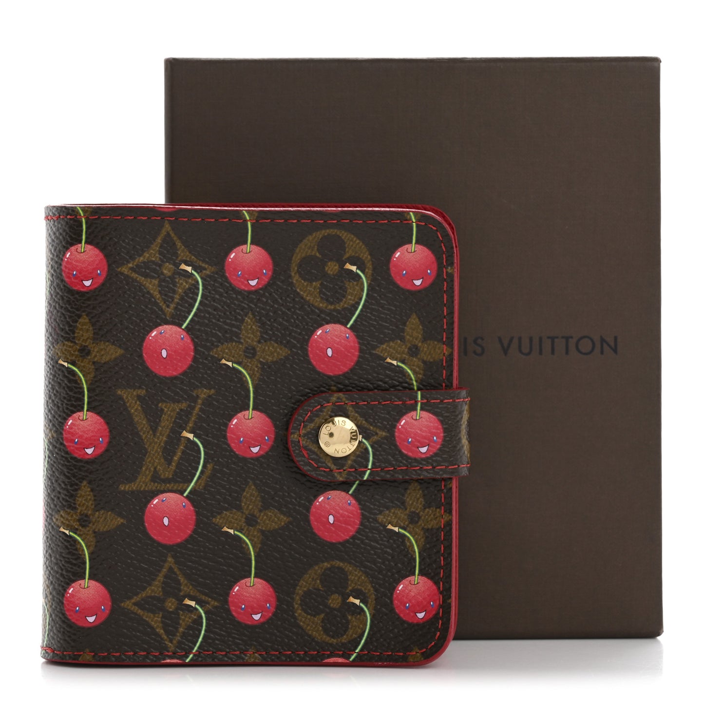 Monogram Cerises Compact Zipped Wallet