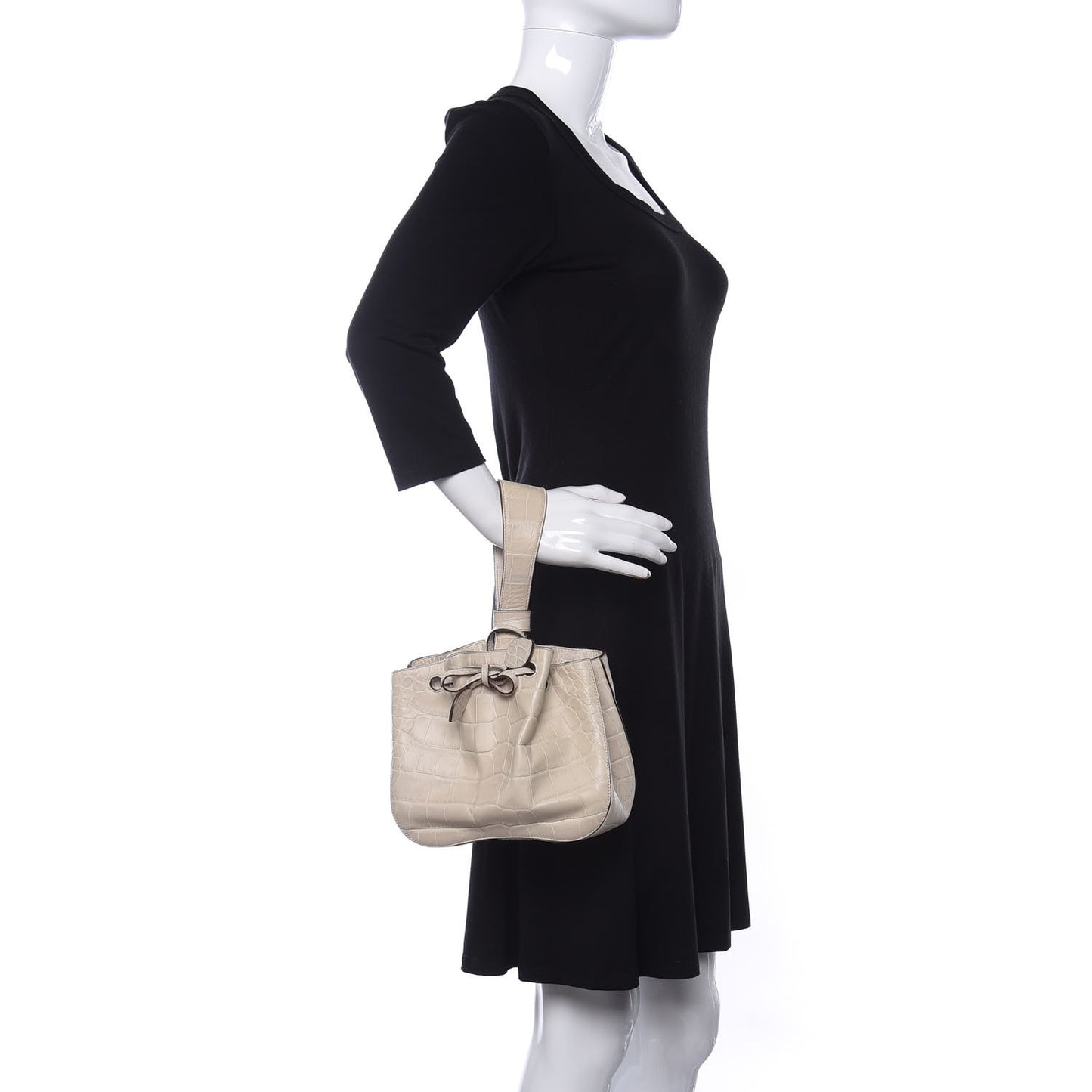 Alligator Rose-Marie 19 Bag Off White