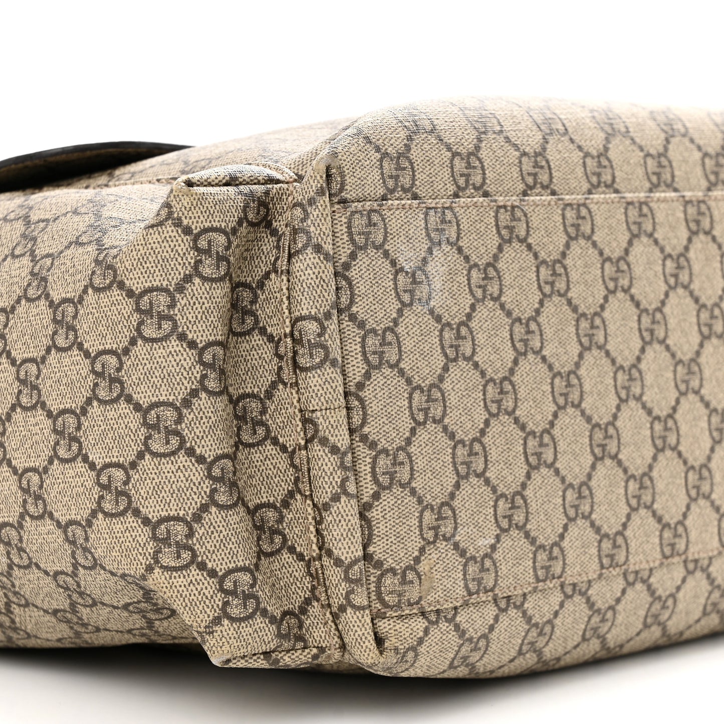 GG Plus Monogram Messenger Diaper Bag Dark Brown