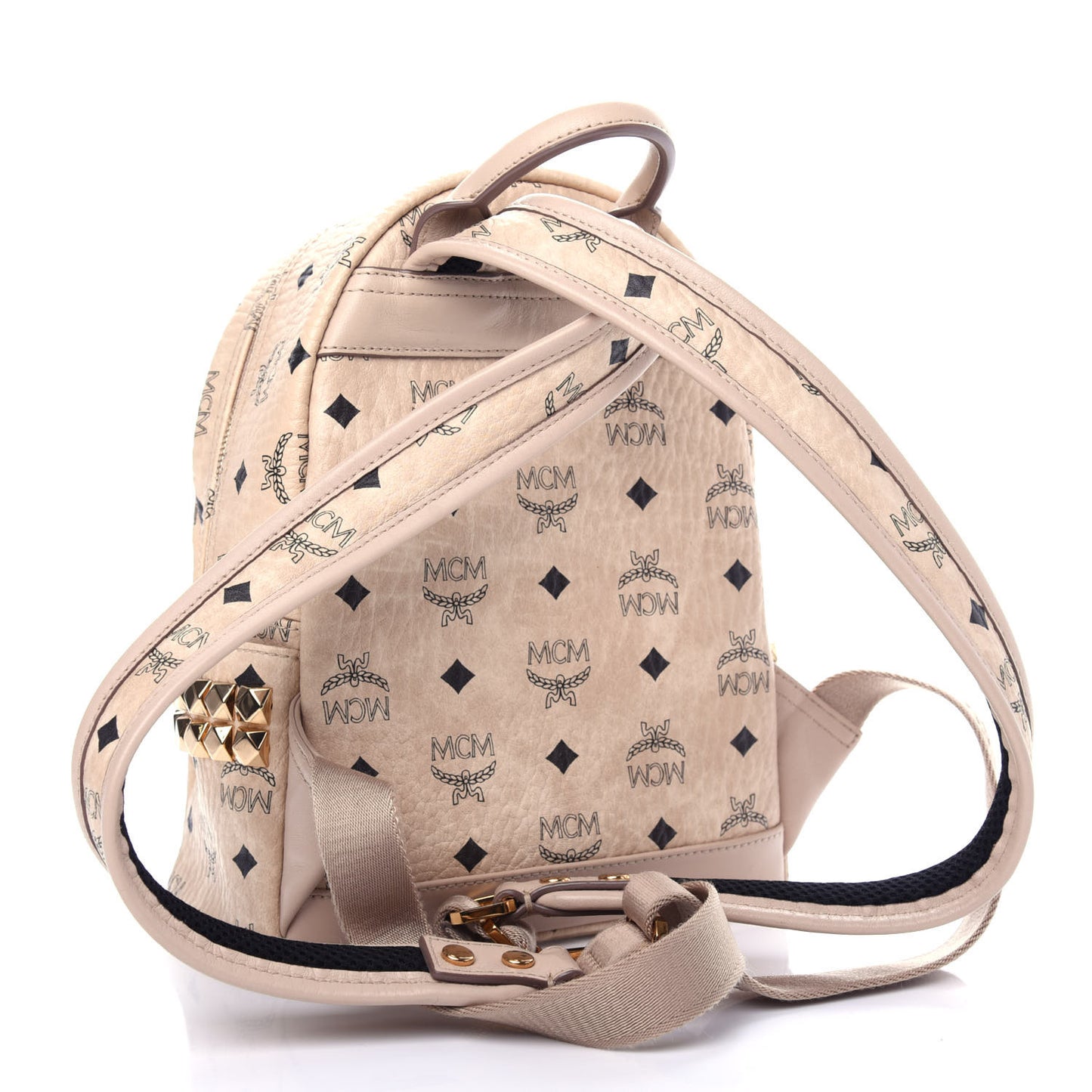 Visetos Small Side Stud Stark Backpack Beige