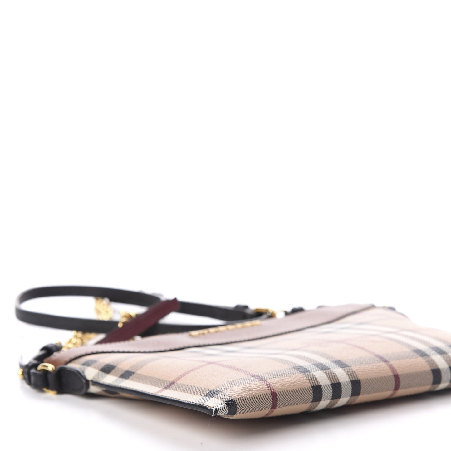 Haymarket Check Peyton Crossbody Clutch Bag Toffee