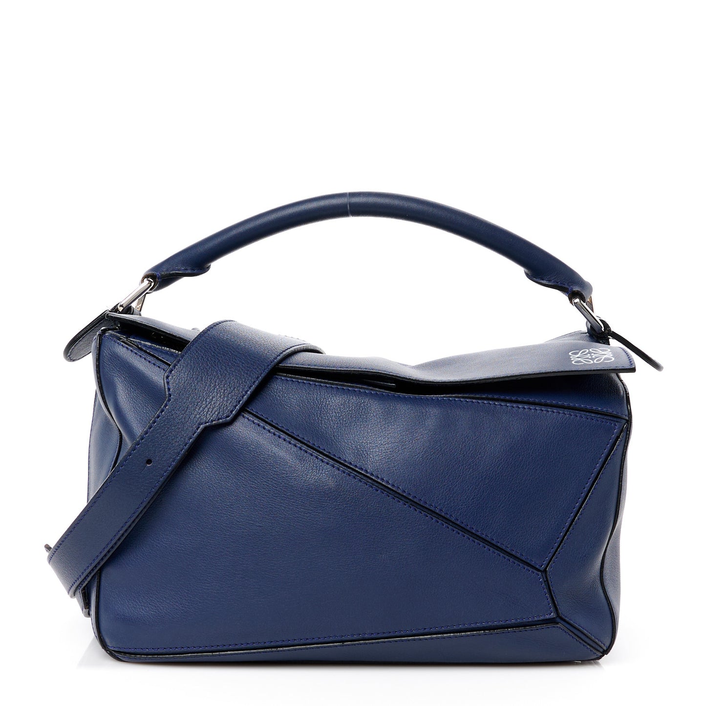 Calfskin Medium Puzzle Bag Marine