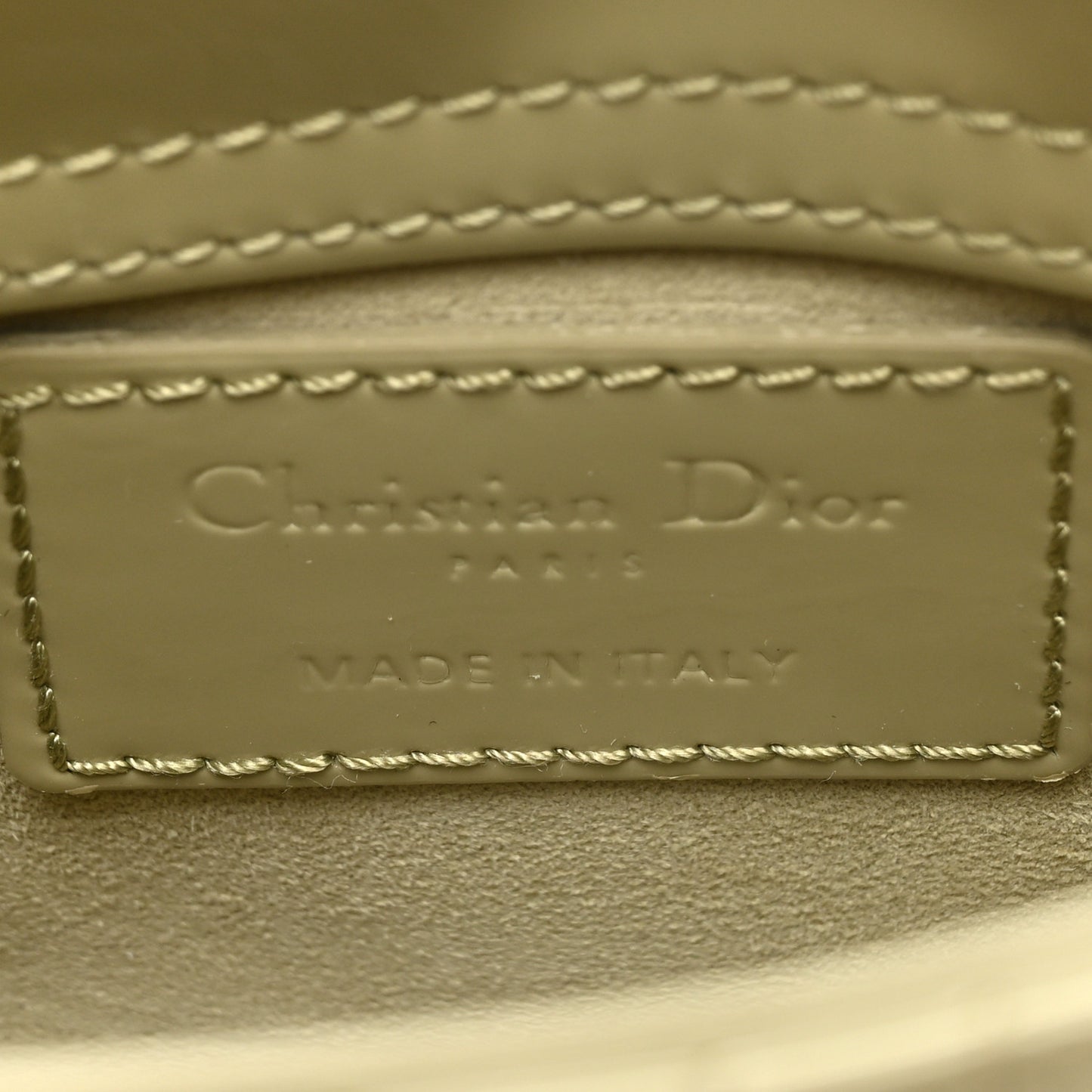 Patent Cannage Micro Lady Dior Sage Green
