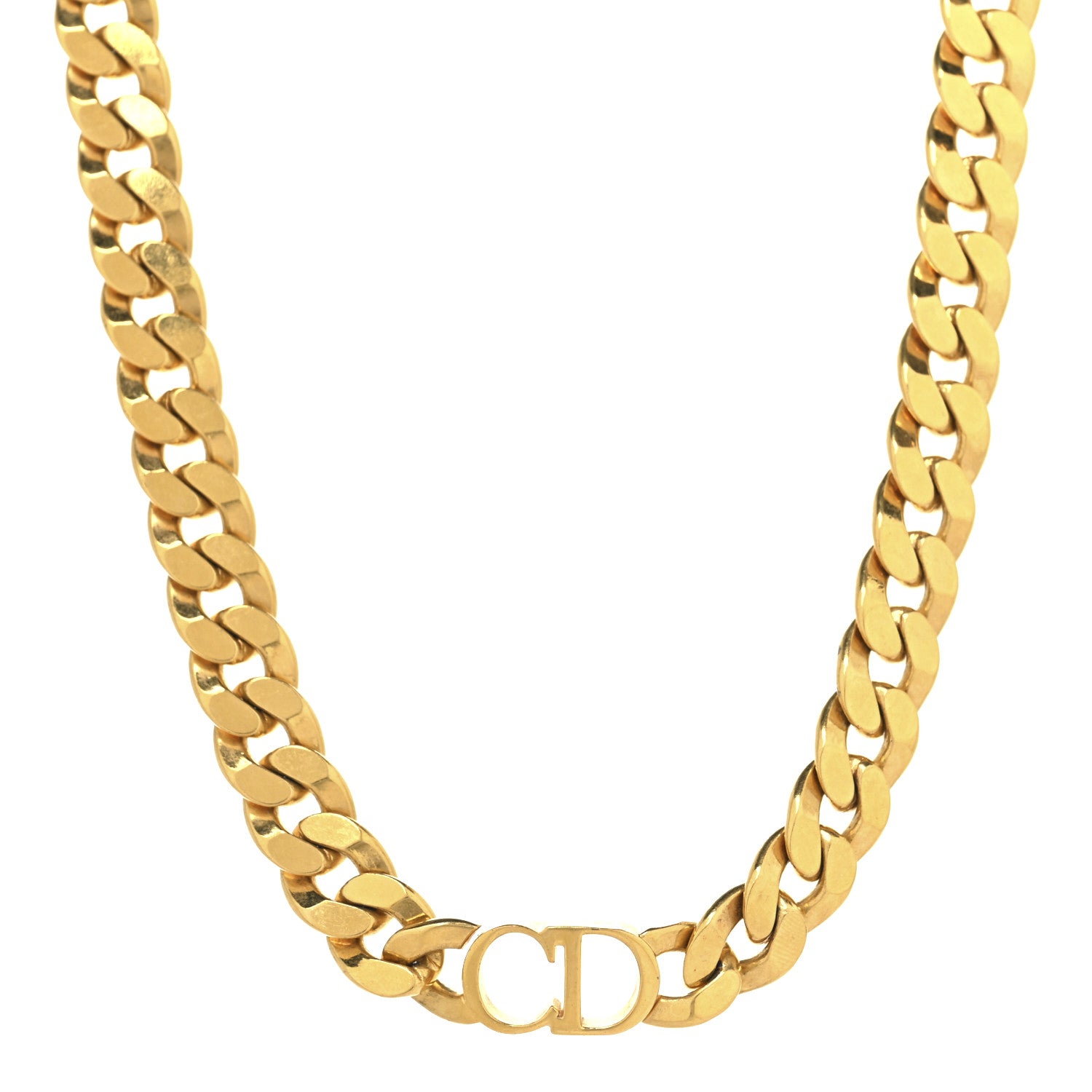 Christian Dior Metal CD Choker Necklace Gold 1792947 – FASHIONPHILE