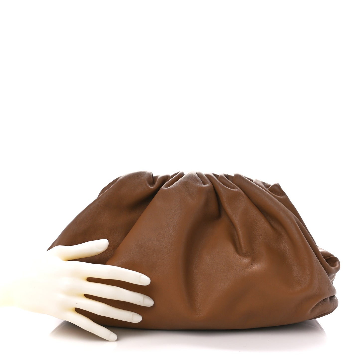 Smooth Butter Calf The Pouch Oversized Clutch Teak