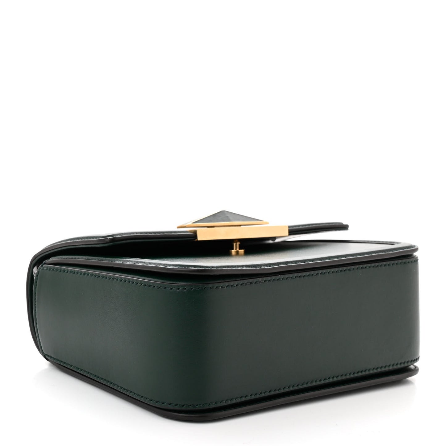 Calfskin Diamond Top Handle Crossbody Bag Green