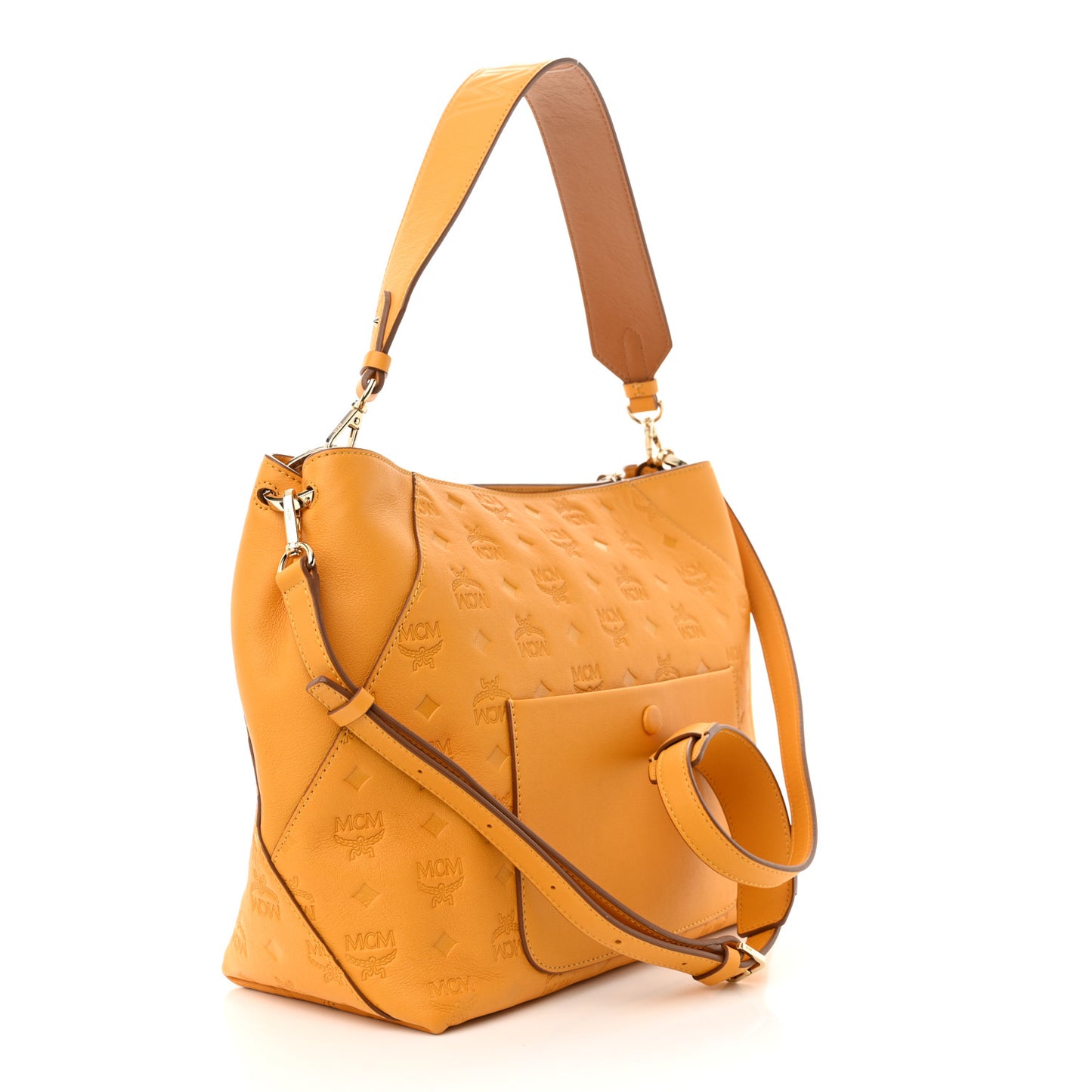 Calfskin Ottomar Monogram Medium Klara Hobo Golden Mango