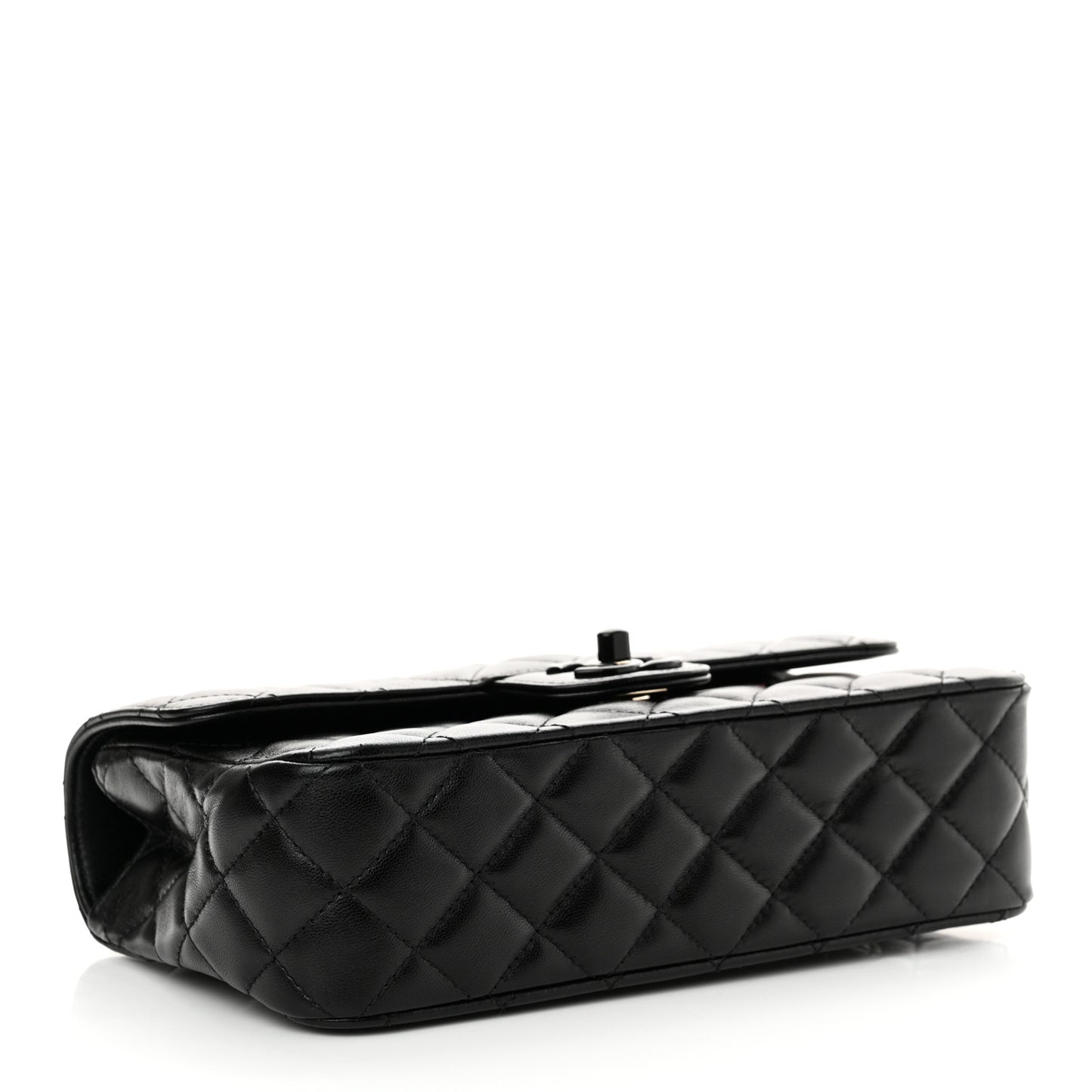 Lambskin Quilted Coco Pop Top Handle Flap Black