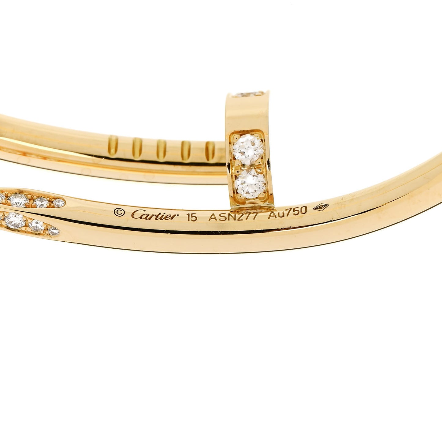 18K Yellow Gold Diamond Juste Un Clou Bracelet 15